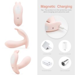 Multi Frequency Wearable Vibrator APP Remote Control Heating Massager Rechargeable Adult Sex Toys for Women Couples Wearable Panty Vibrator and A