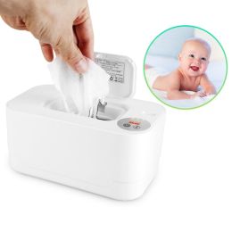 1Pc Baby Wipe Warmer With 3 Temperature Settings Type C Powered Baby Wet Wipes Dispenser With Night Light Large Capacity Diaper Wipe Warmer For B (Option: white)