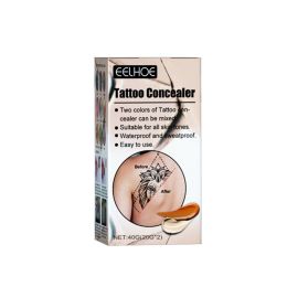 Tattoo Cover Up Makeup Waterproof, Professional Tattoo Concealer Use On Body, For Legs, Dark Spots, Scars, Vitiligo (Option: white)