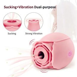Discreet 10 Speed Personal Massage Rose Vibrator-Sucking Massager For Women (Option: pink)